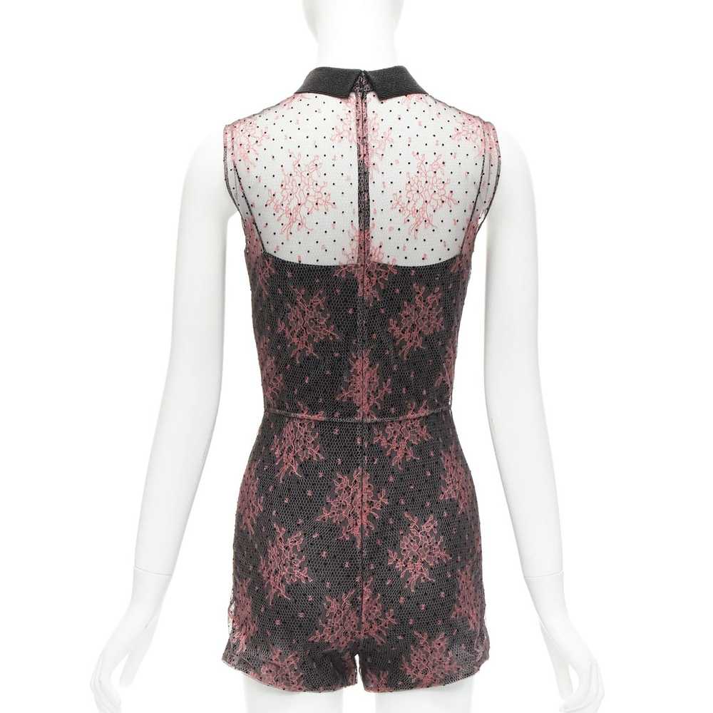 Dior CHRISTIAN DIOR black pink intricate lace ove… - image 5