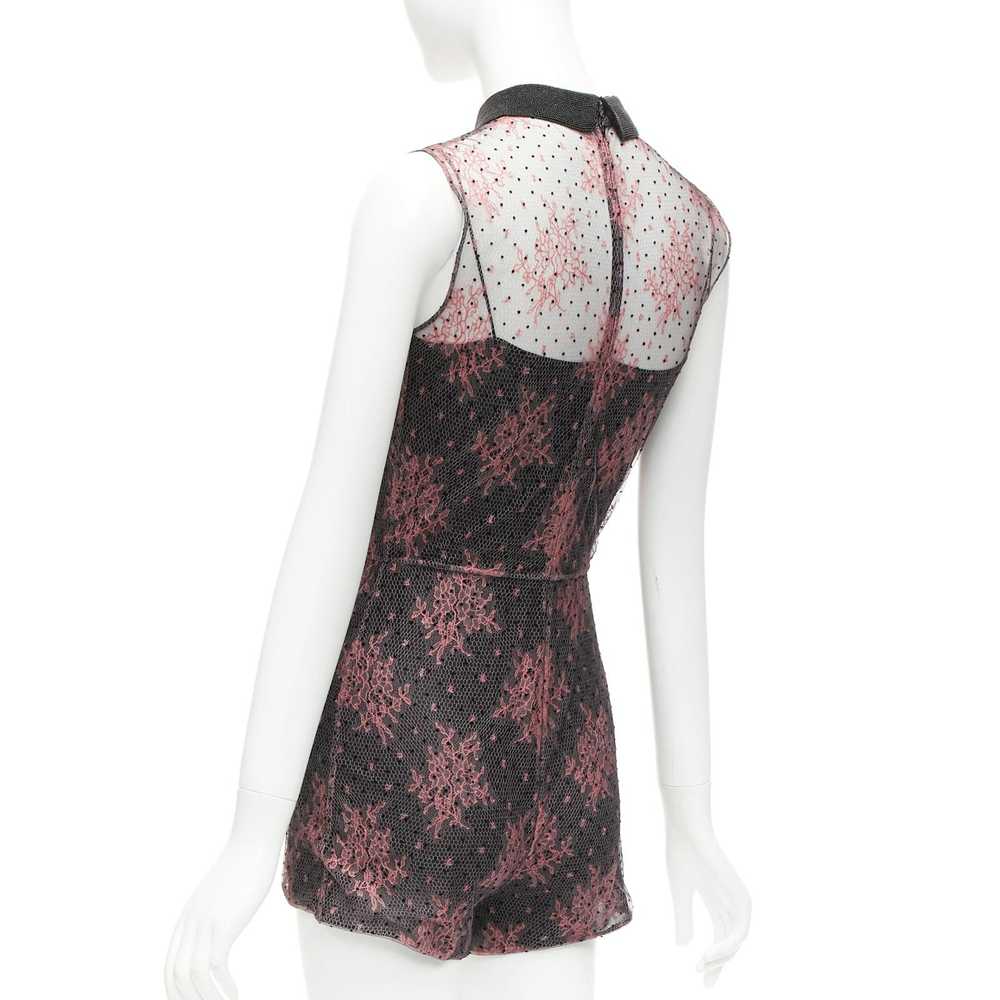 Dior CHRISTIAN DIOR black pink intricate lace ove… - image 6