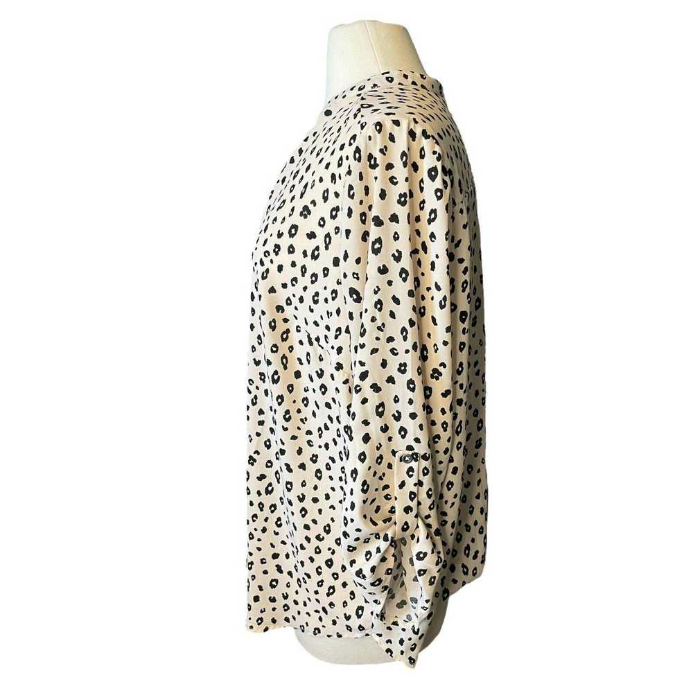 Other Lush Leopard Print Roll Tab 3/4 Length Slee… - image 3