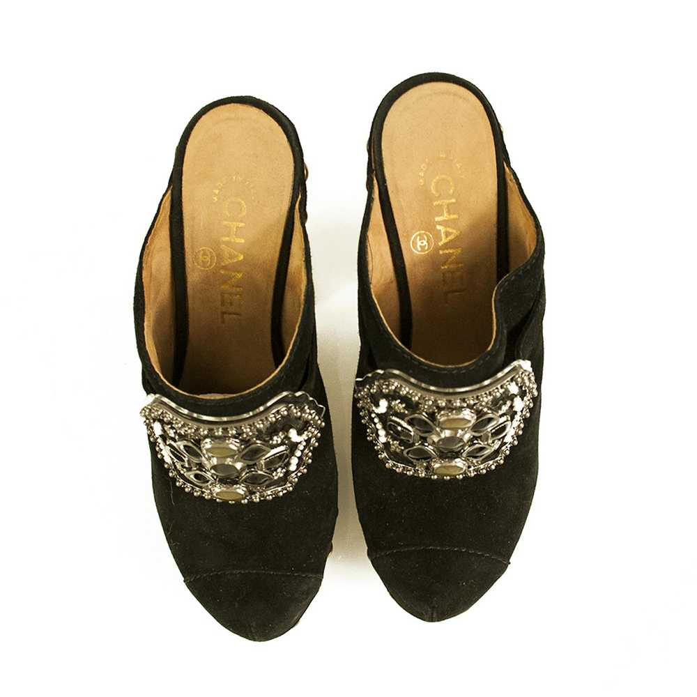 Chanel Black Suede Clog Limited Edition 2020 - image 6