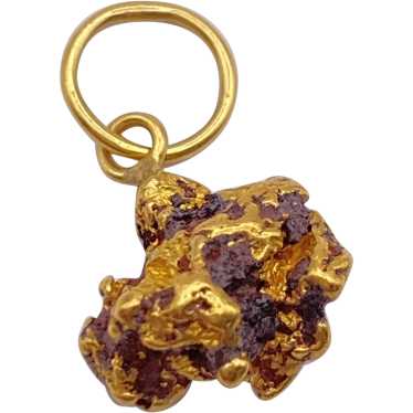 Natural Earth Mined 24K Gold Nugget Charm