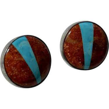 Vintage Jay King Turquoise and Spiny Oyster Butto… - image 1