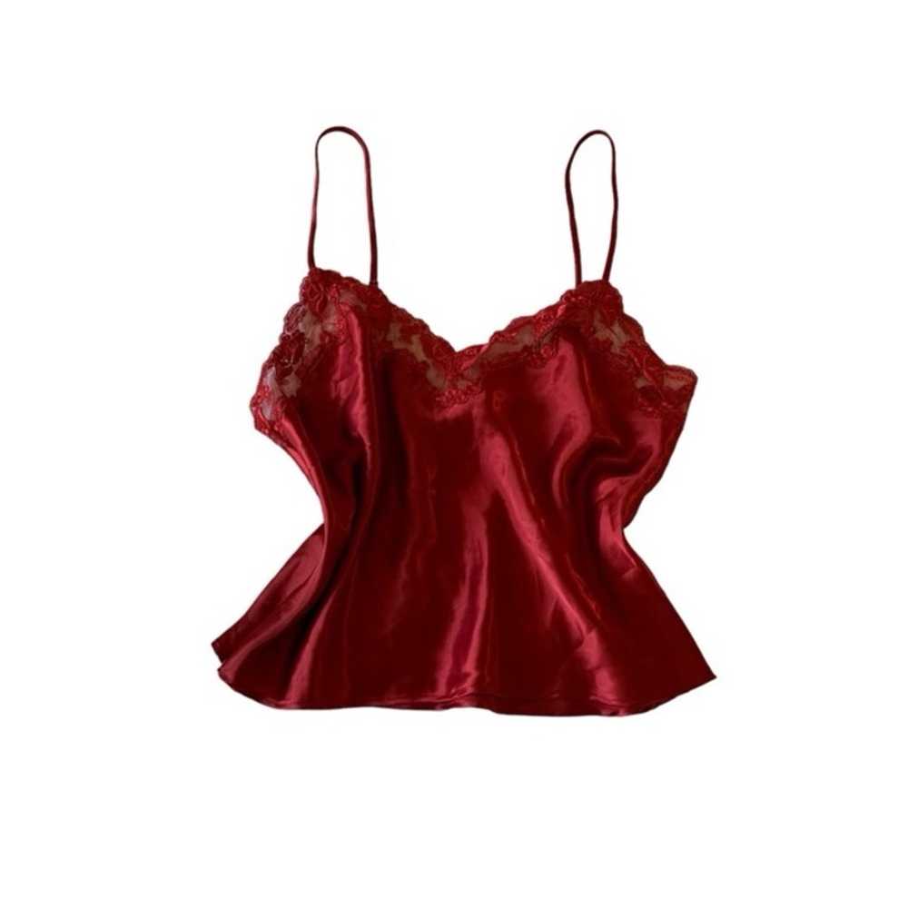 Vintage Red Satin Victorias Secret Tank - image 1