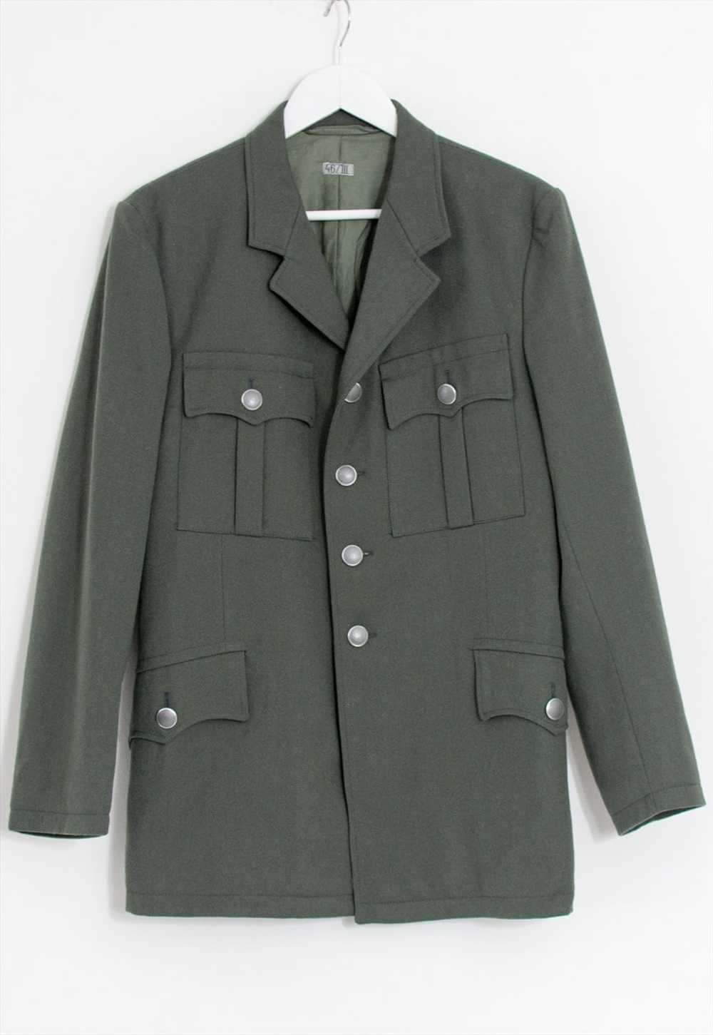 Vintage uniform jacket in khaki green army milita… - image 4