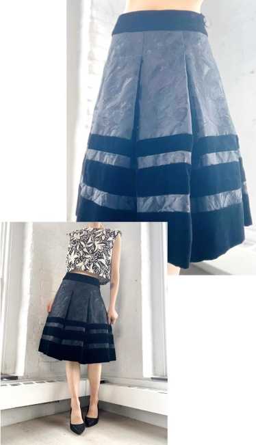 silk brocade & velvet skirt