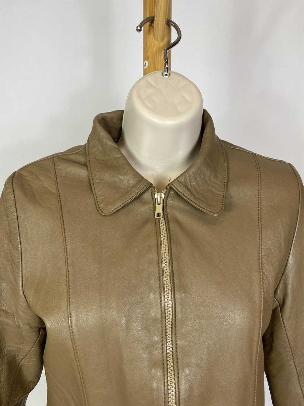 1970s - 1980s Brown / Tan Leather Jacket with She… - image 2