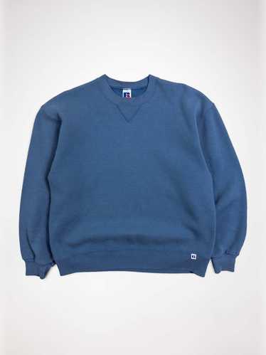 Slate Blue Blank Russell Sweatshirt - 1990's