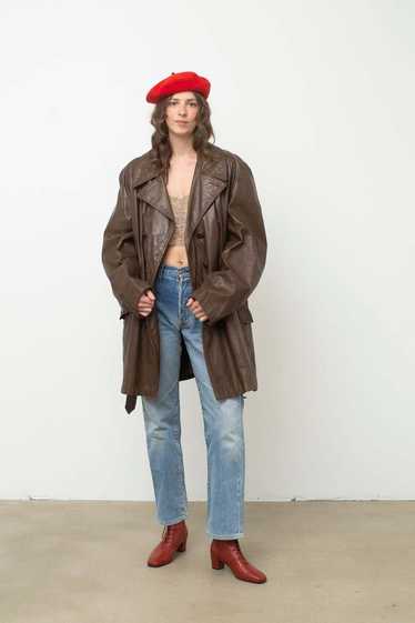 Vintage Leather Jacket - Brown