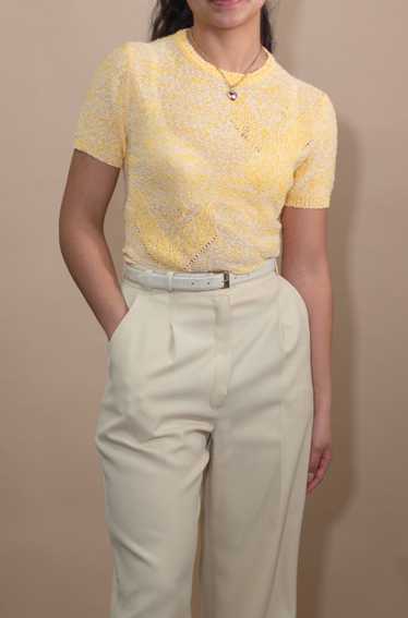 70s Knitted Yellow Blouse
