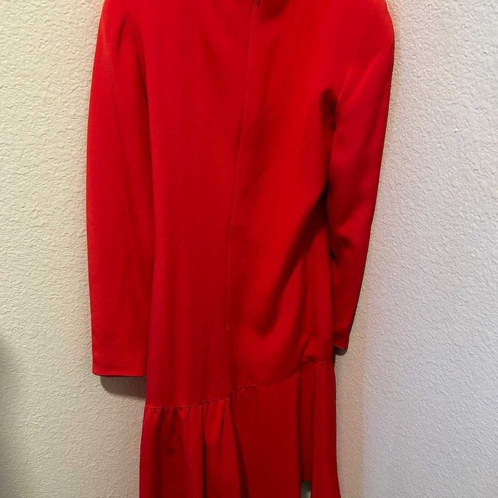Vintage Saks Fifth Avenue David Hayes Red Dress S… - image 3