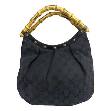 Gucci Vintage Bamboo Hobo cloth handbag - image 1