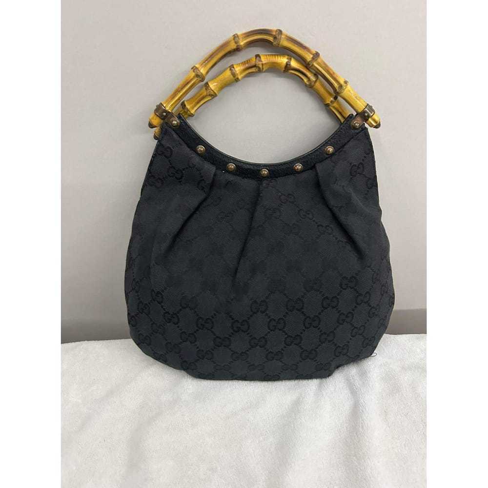 Gucci Vintage Bamboo Hobo cloth handbag - image 7