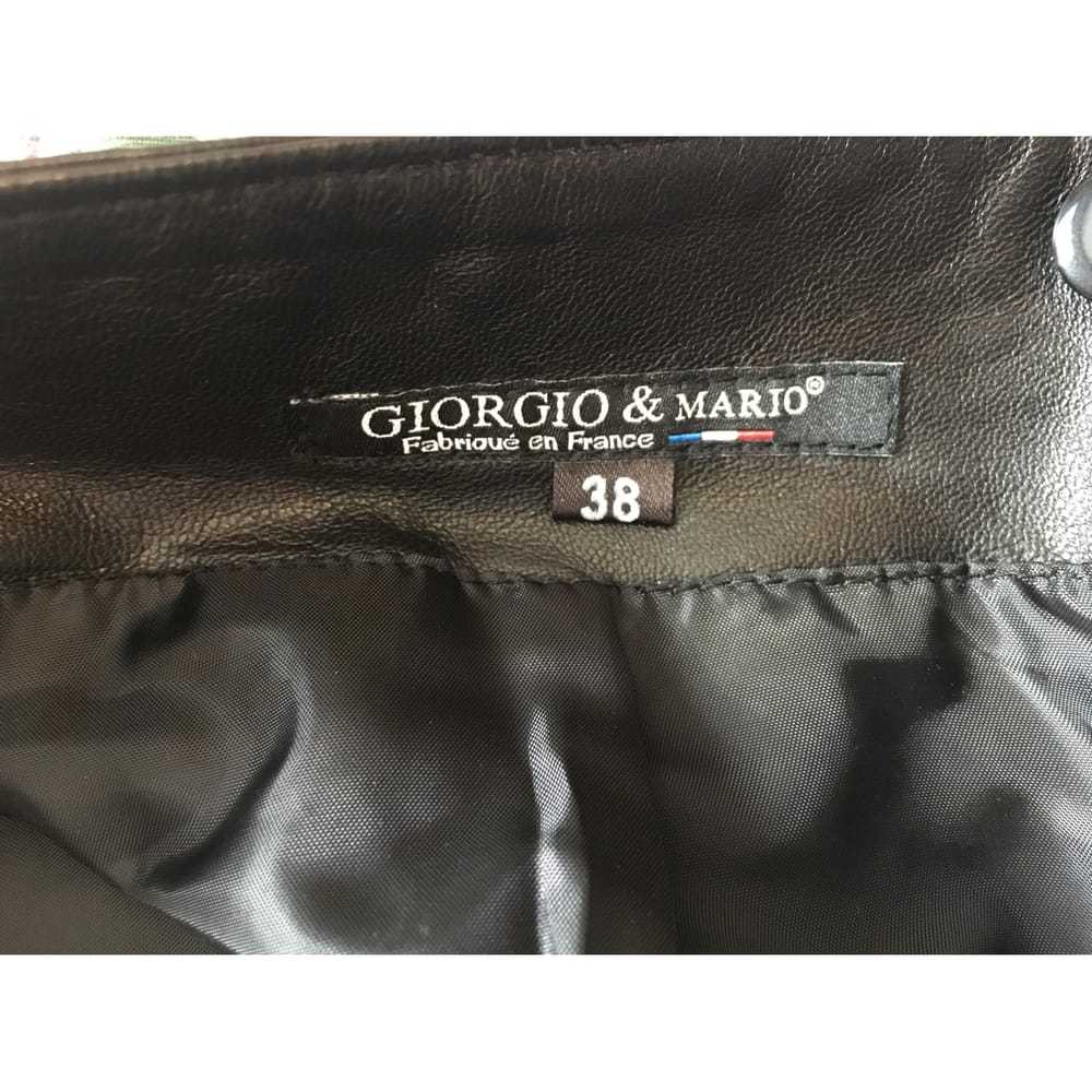 Giorgio & Mario Leather mini skirt - image 3