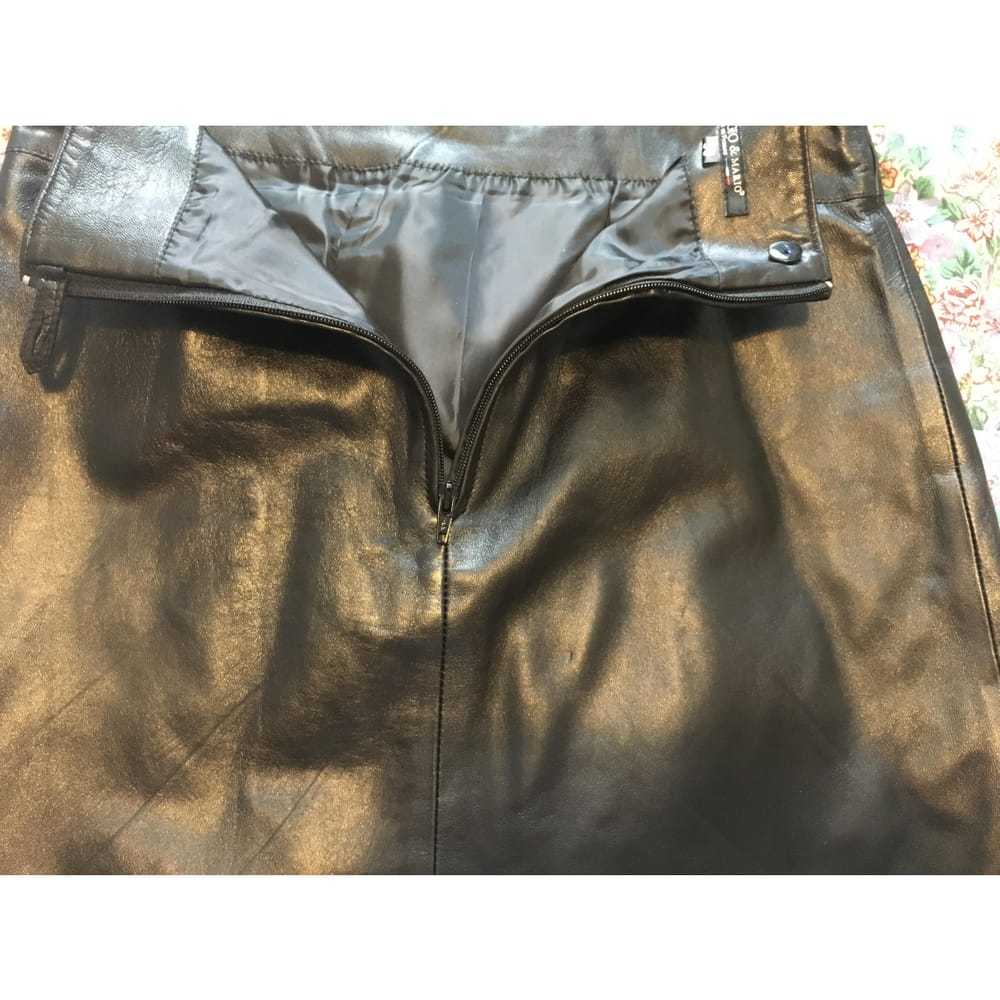Giorgio & Mario Leather mini skirt - image 5