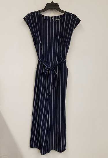 Karl Lagerfeld NWT Womens Blue White Striped Cap S