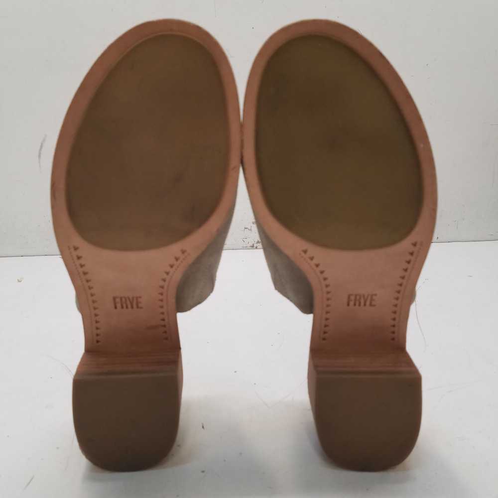 Frye Cindy Grey Suede Heeled Mule Sandals Women's… - image 6