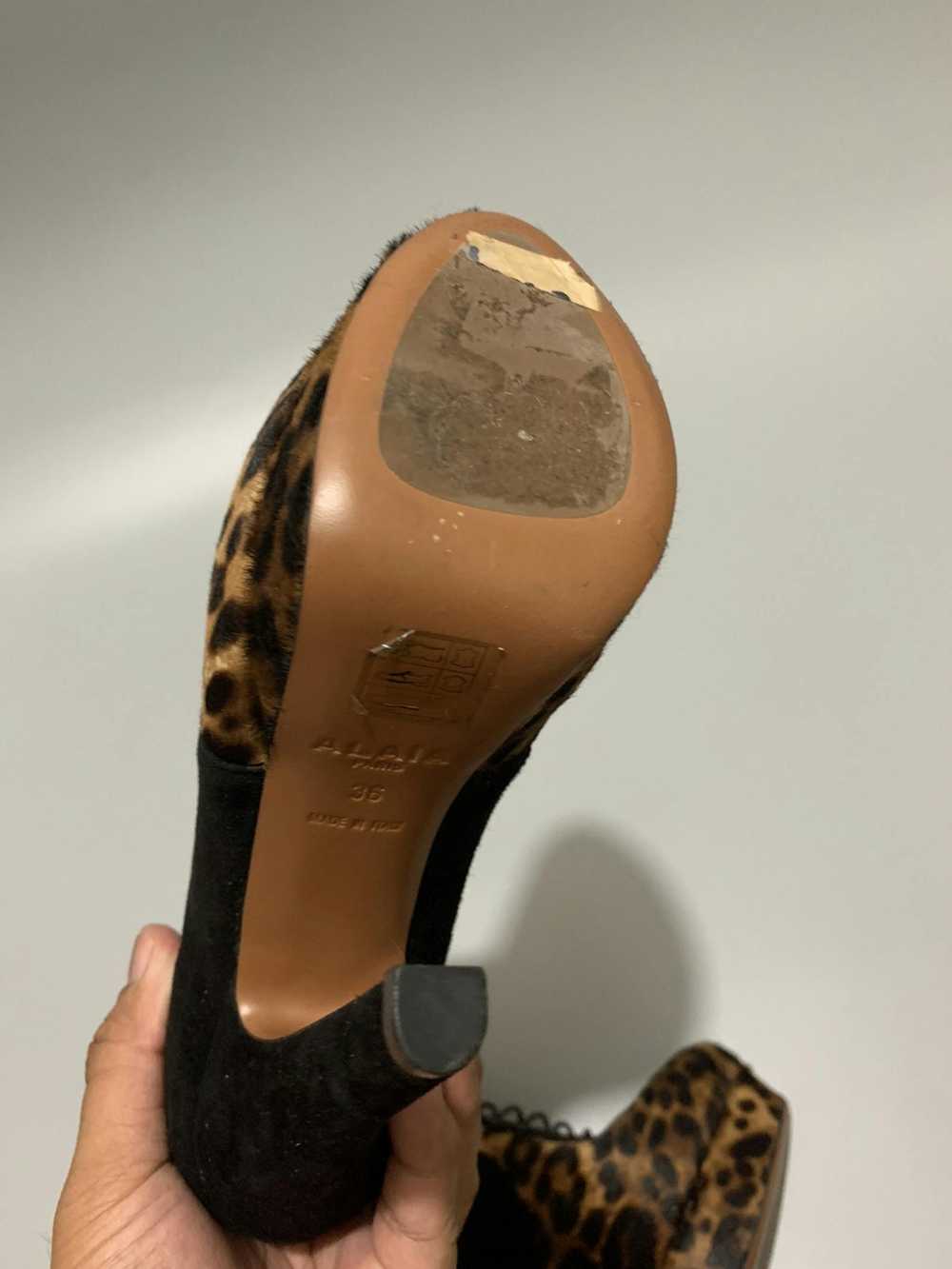 Alaia Alaia Rare Safari Leopard Fur Leather Heels - image 12