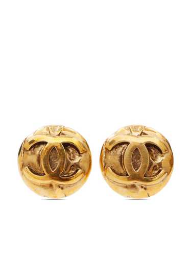CHANEL Pre-Owned 1996 Coco Mark clip-on earrings -