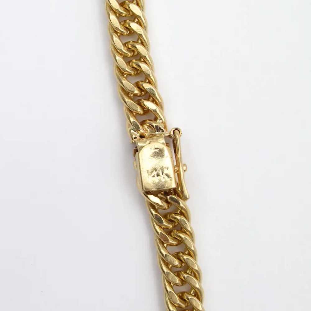 Curb Link Bracelet 14k Yellow Gold 8-1/4" 22.7 Gr… - image 4