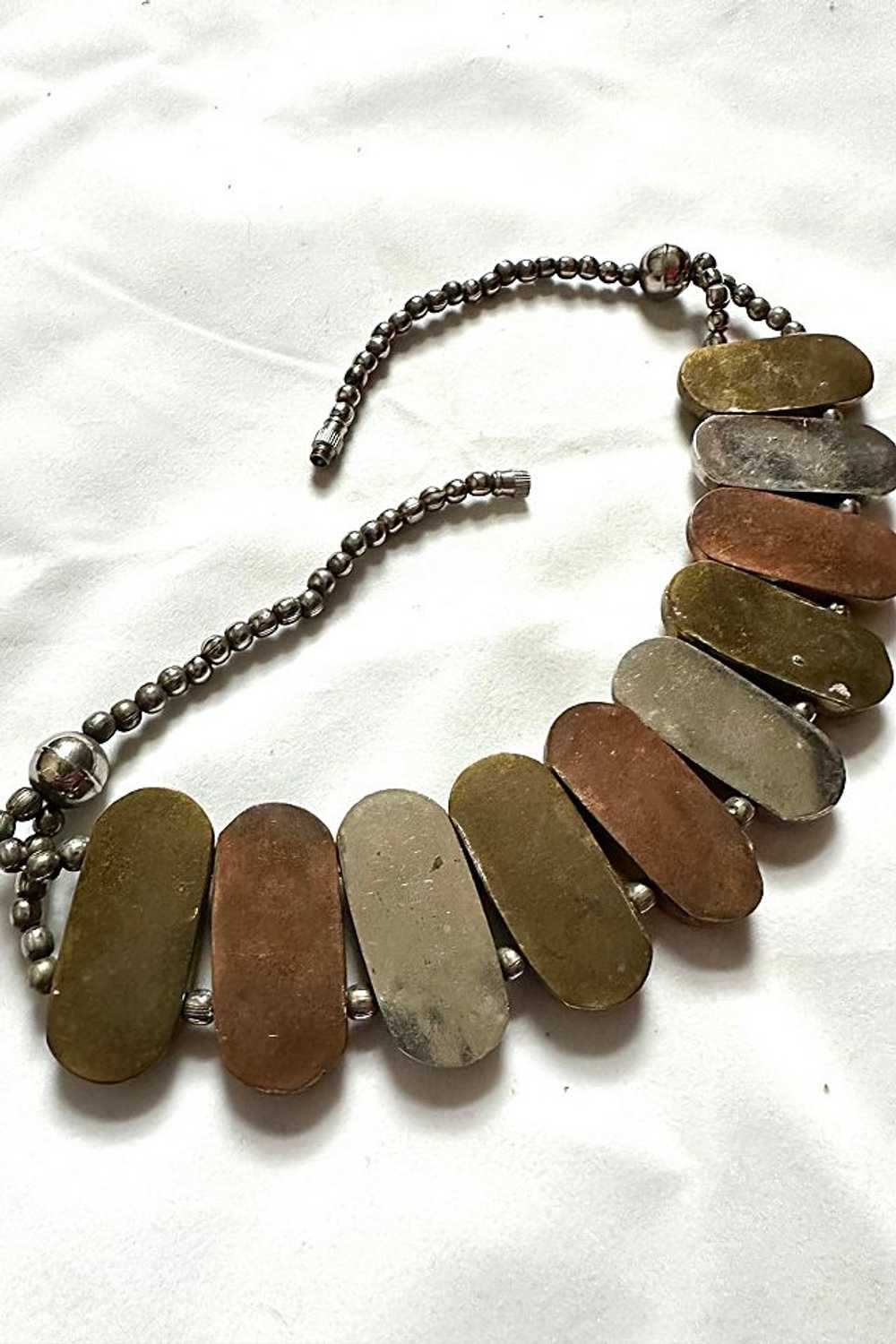 1970s Mixed Metal Link Necklace Selected by Cherry - image 3