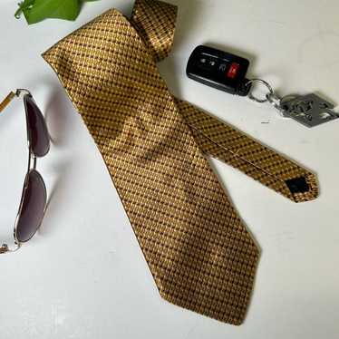 Vintage Innocenti Oro Gold Silk Tie Tailored by To
