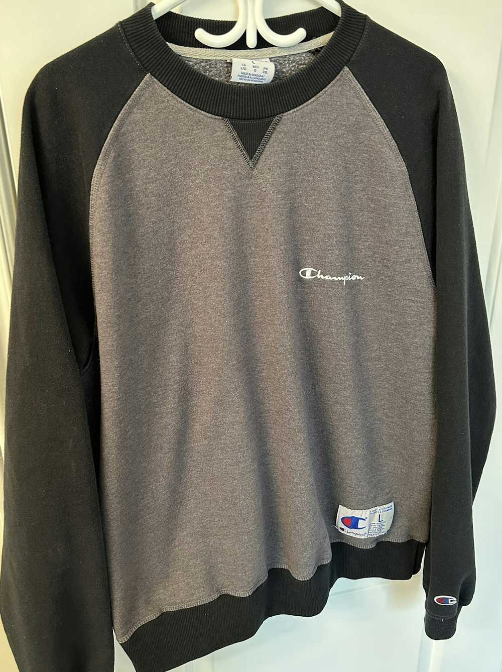 Champion Champion Mens Black & Grey Crew Neck Swe… - image 2