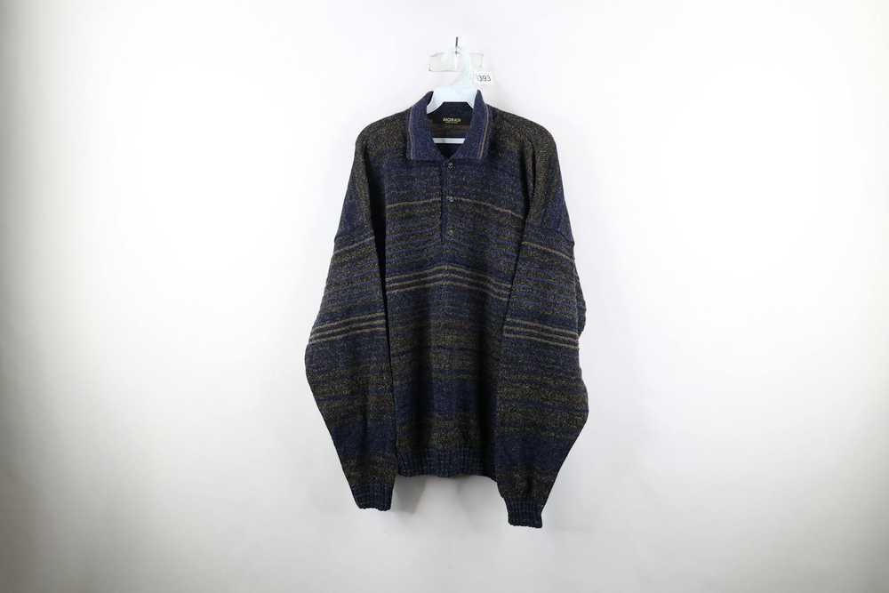 Vintage Vintage 90s Coogi Style Striped Wool Knit… - image 1