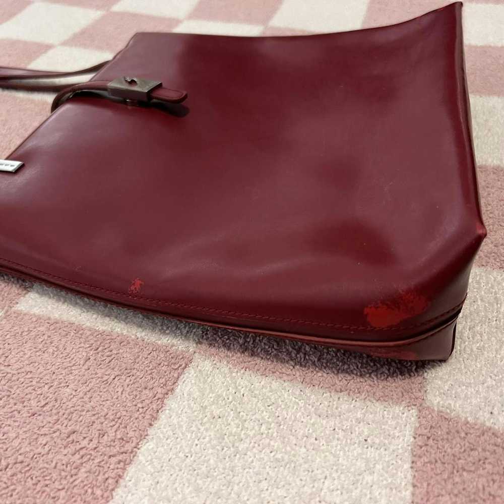 Guess Vintage Guess Red/Burgundy Leather Handbag - image 8