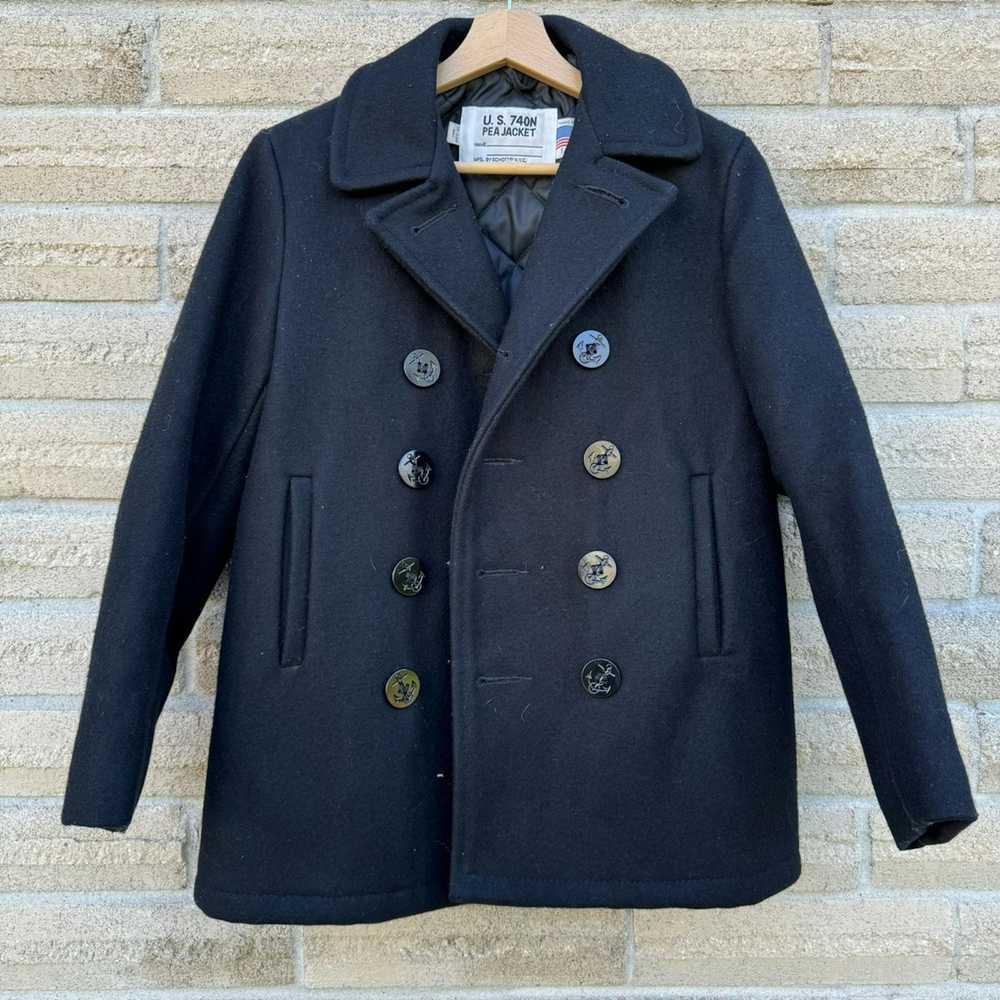 Schott × Vintage Vintage Schott NYC USA navy Blac… - image 1