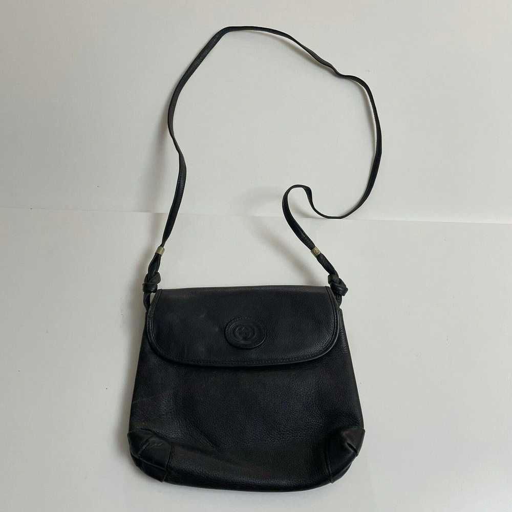 Gucci Auth Gucci Black Leather Crossbody Shoulder… - image 1