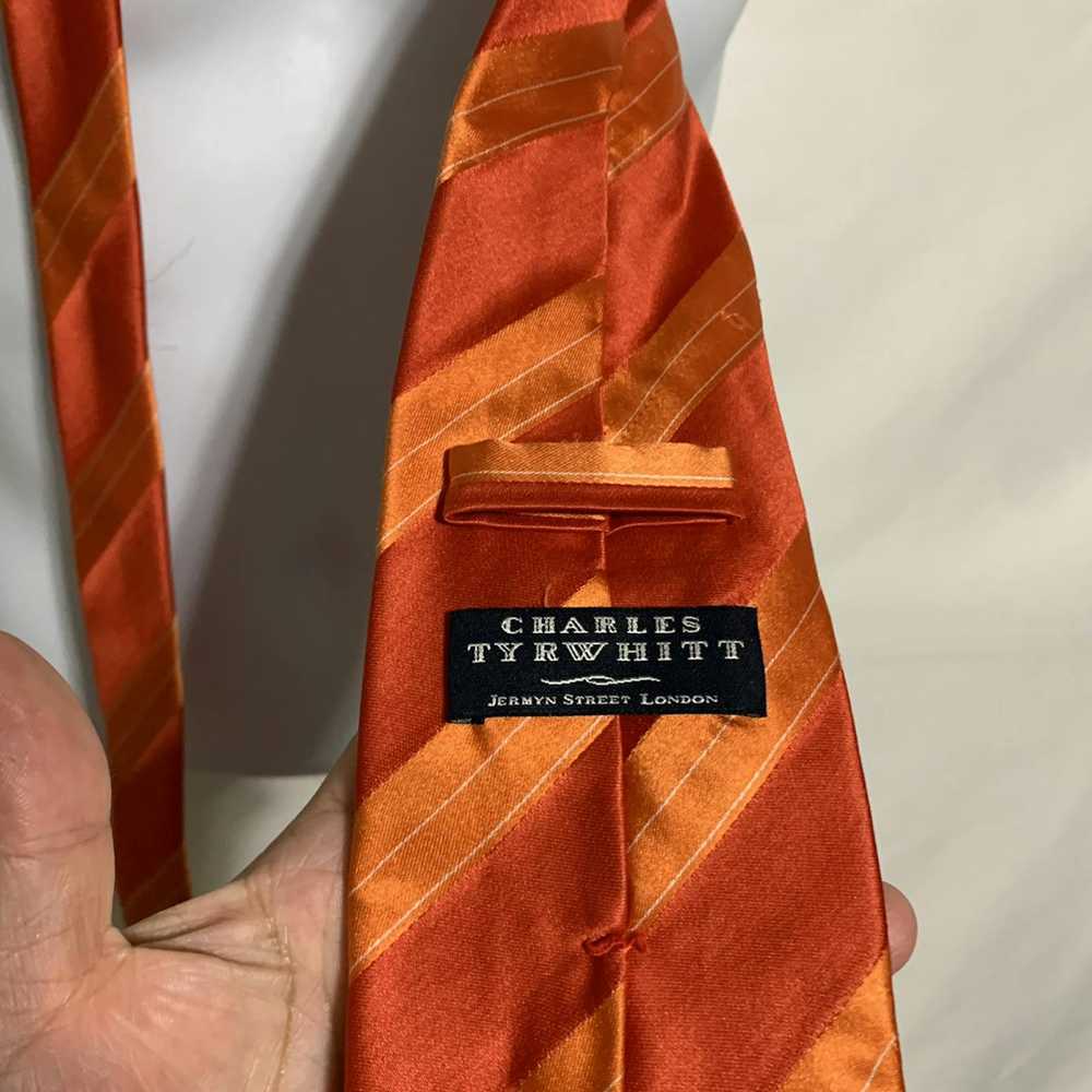 Charles Tyrwhitt Striped Silk/Cotton tie Made in … - image 8