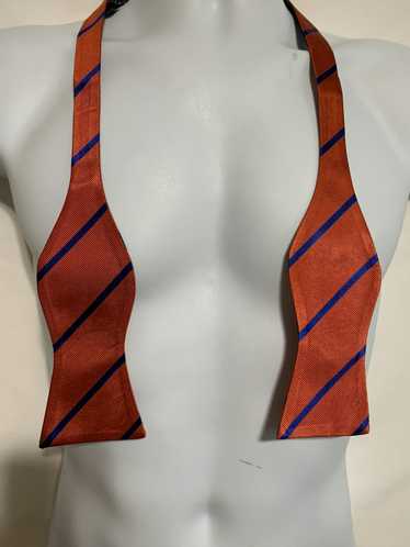 Tommy Hilfiger Striped silk Self tie BowTie