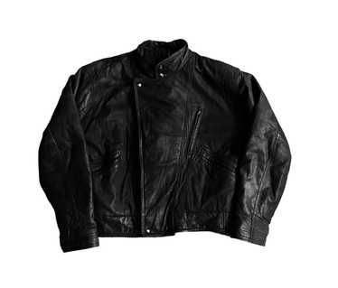 Leather × Leather Jacket × Streetwear Black Leath… - image 1