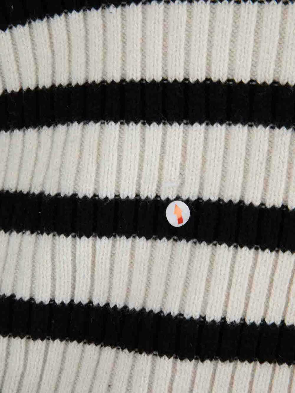 Self-Portrait White Knit Mariner Stripe Jumper - image 4