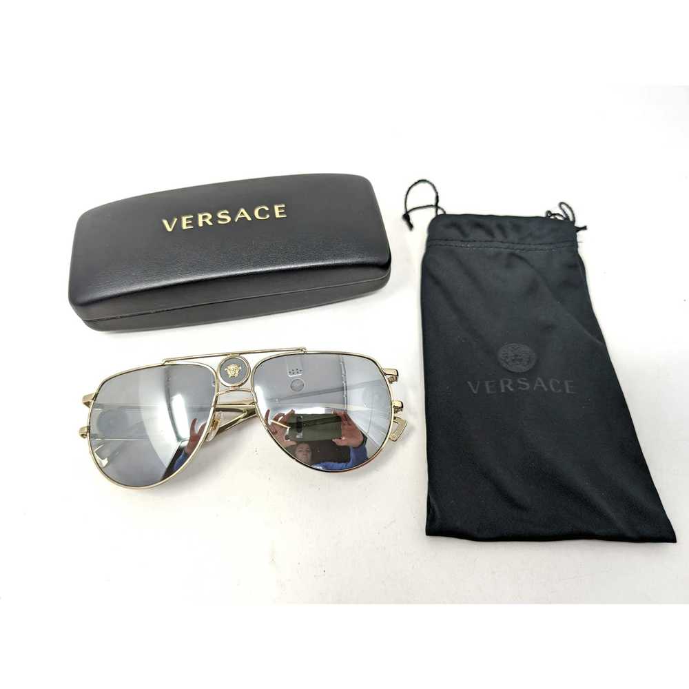 Versace VERSACE VE2225 Men's Sunglasses Pilot Gol… - image 1