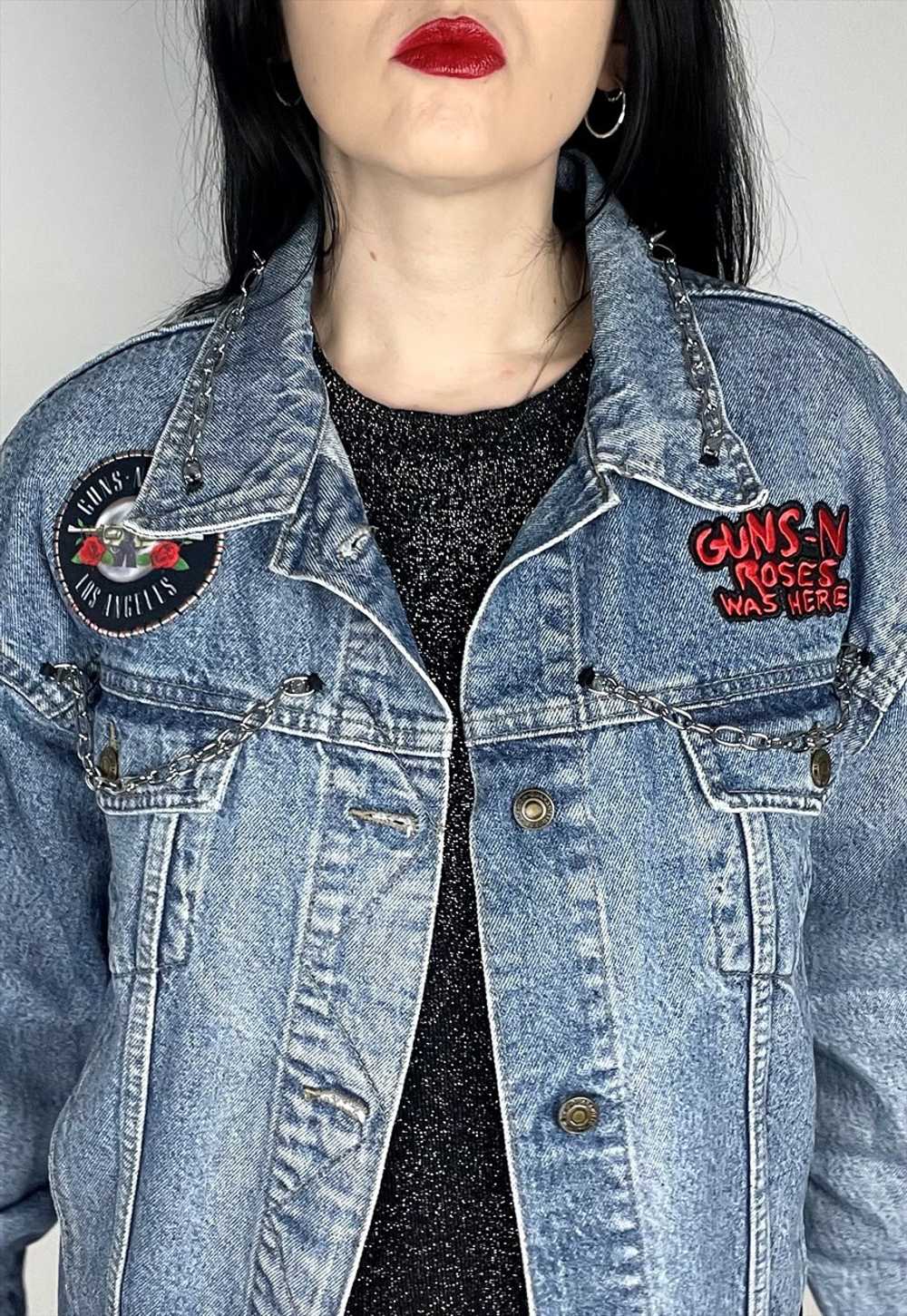 Guns N Roses Customised vintage 90s denim Jacket - image 4