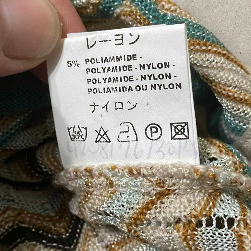 Missoni M Missoni Knitted V Neck Chevron Dress Tu… - image 10