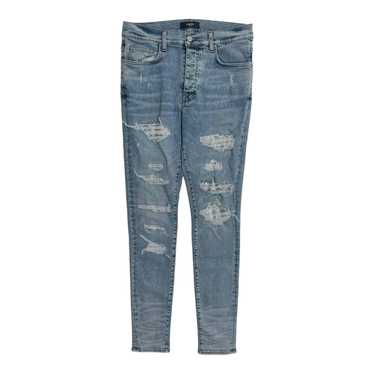 Amiri Amiri Swarovski Crystal Patch Jeans Light V… - image 1