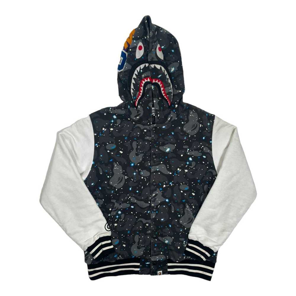 Bape BAPE Shark Varsity Hooded Sweatshirt Space C… - image 1