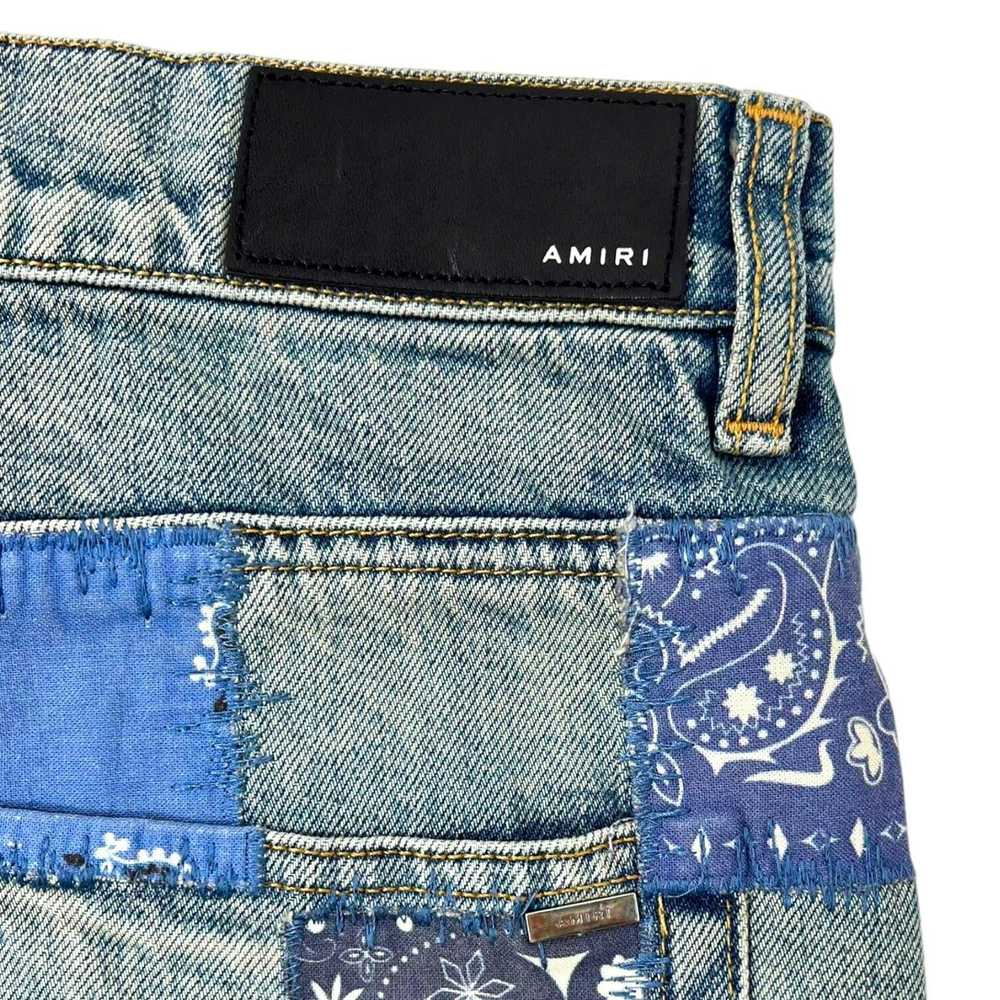 Amiri Amiri Bandana Check Jeans Clay Indigo Blue - image 5