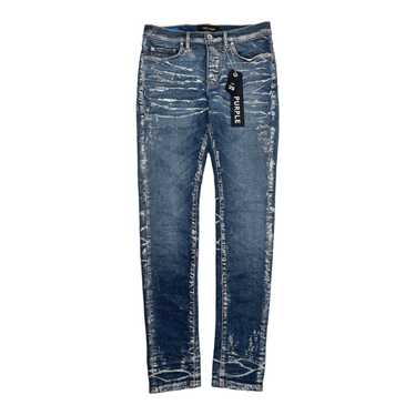 Purple Brand Jeans Mens 30x32 Black P001 Slim Fit Paint Splatter Denim