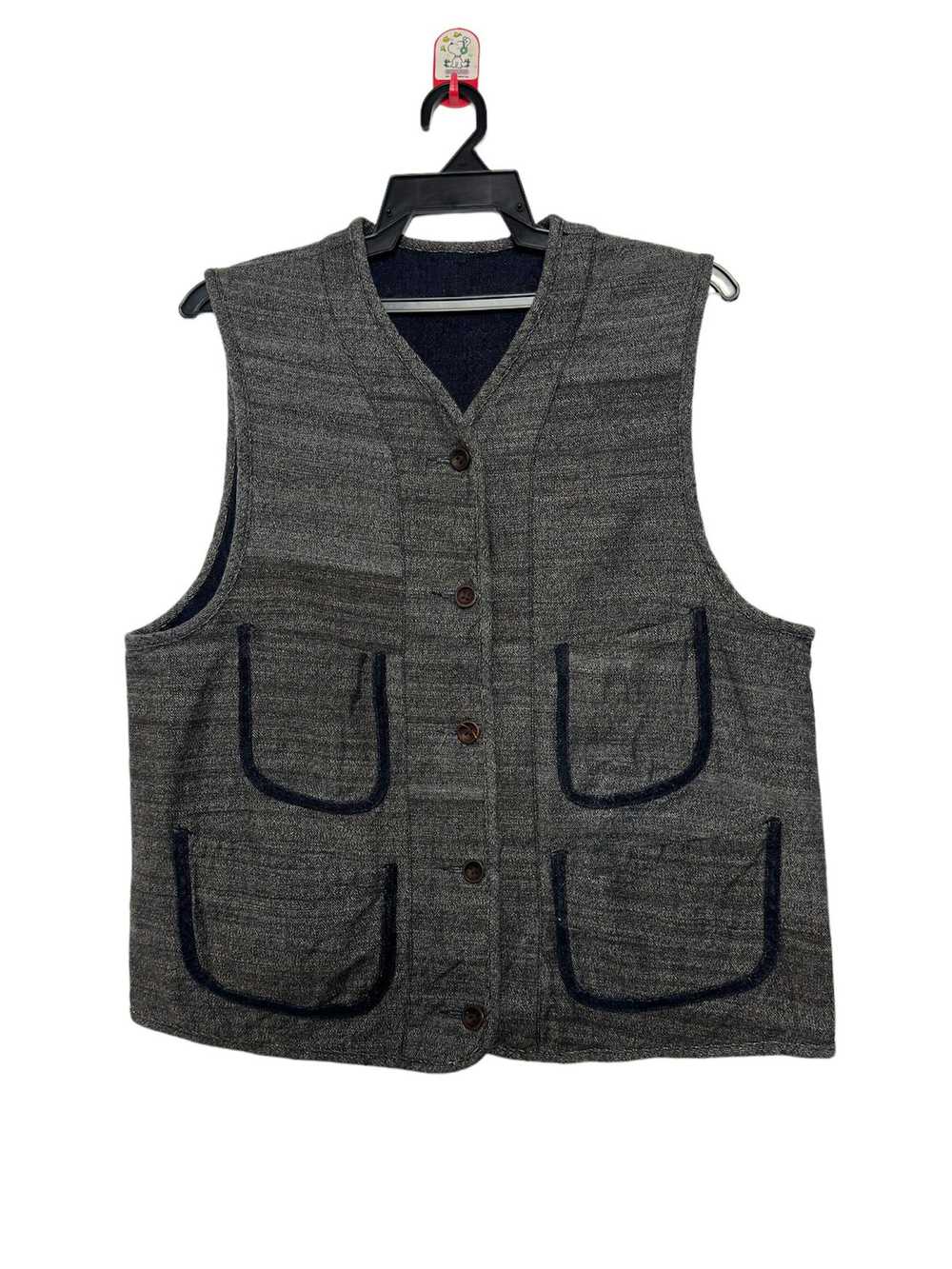 45rpm Vintage 45Rpm Reversible Vest Similar to Ka… - image 1