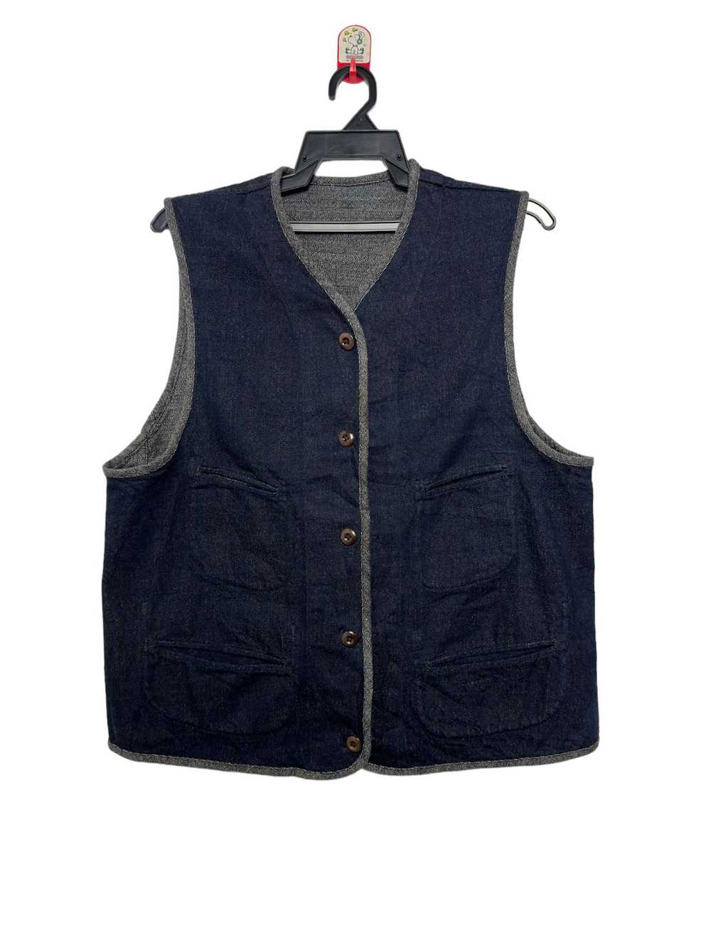 45rpm Vintage 45Rpm Reversible Vest Similar to Ka… - image 3