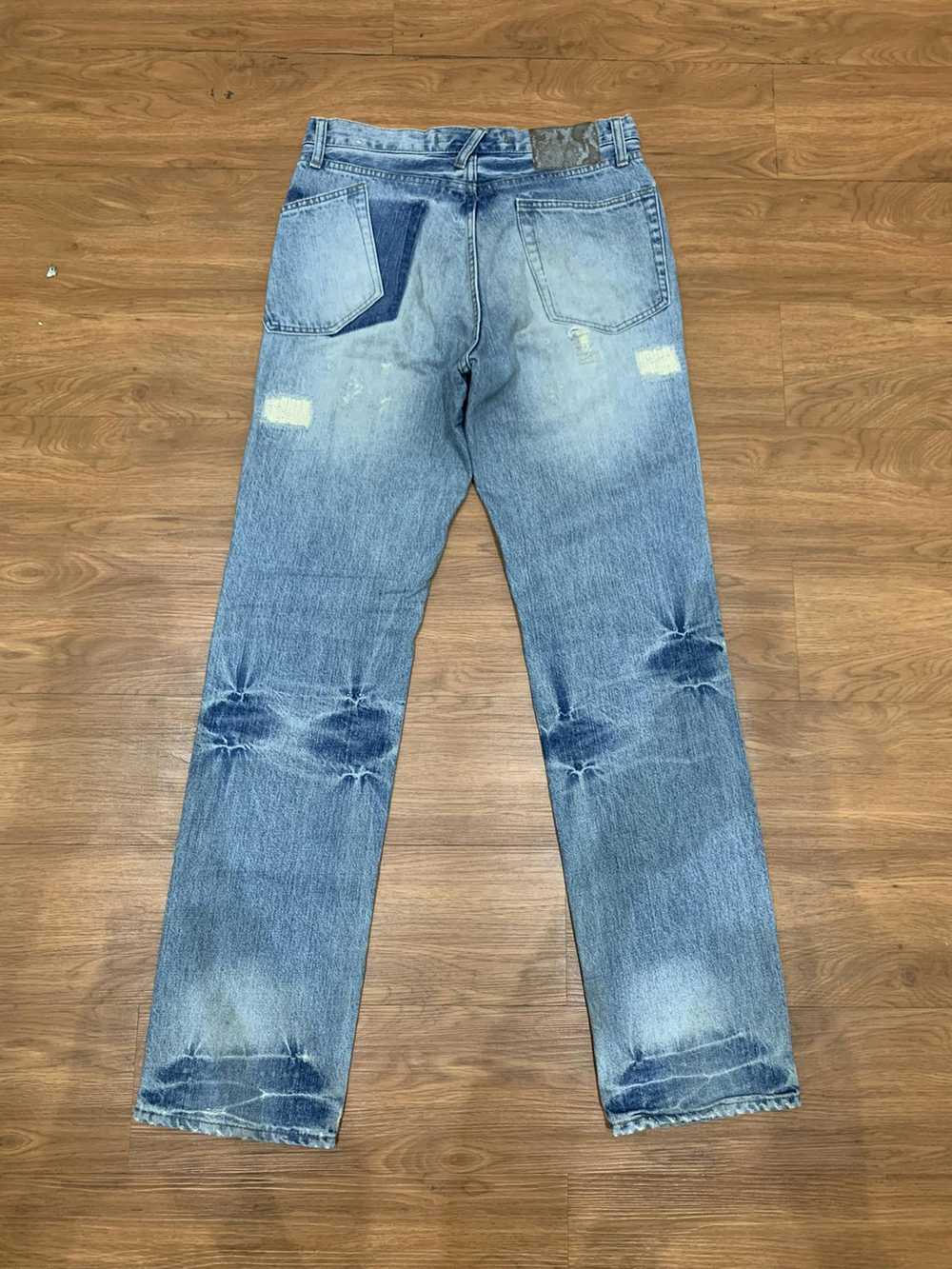 PPFM × Vintage PPFM distressed washed jeans with … - image 3