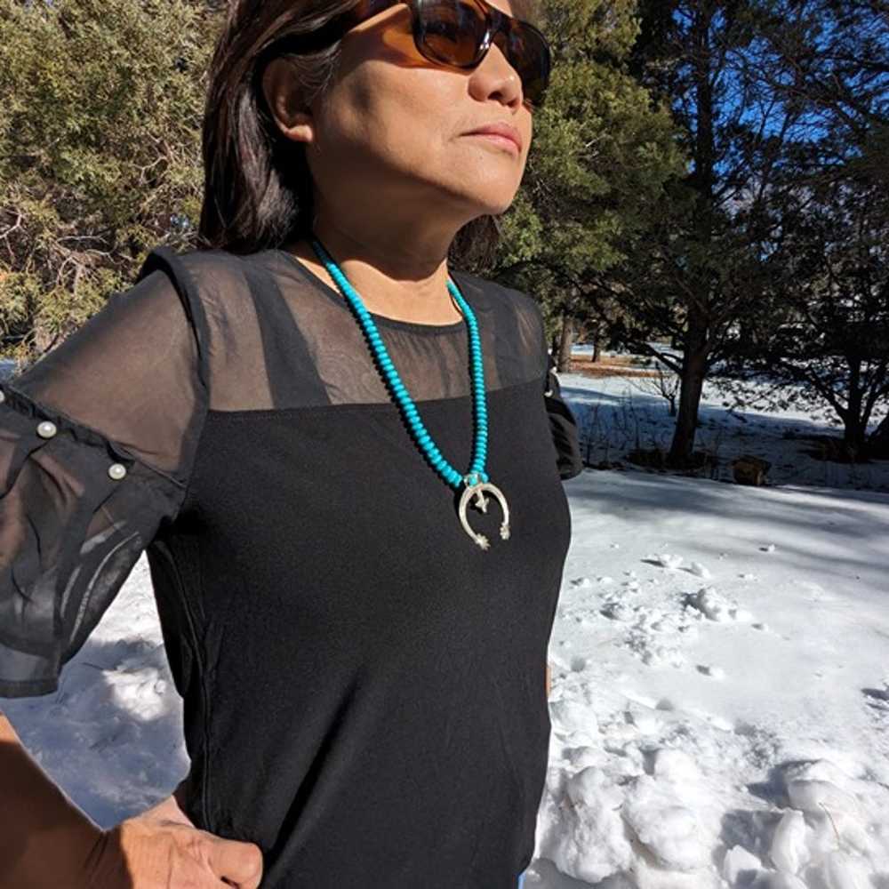 Vintage Navajo Necklace Naja Genuine Native Ameri… - image 3