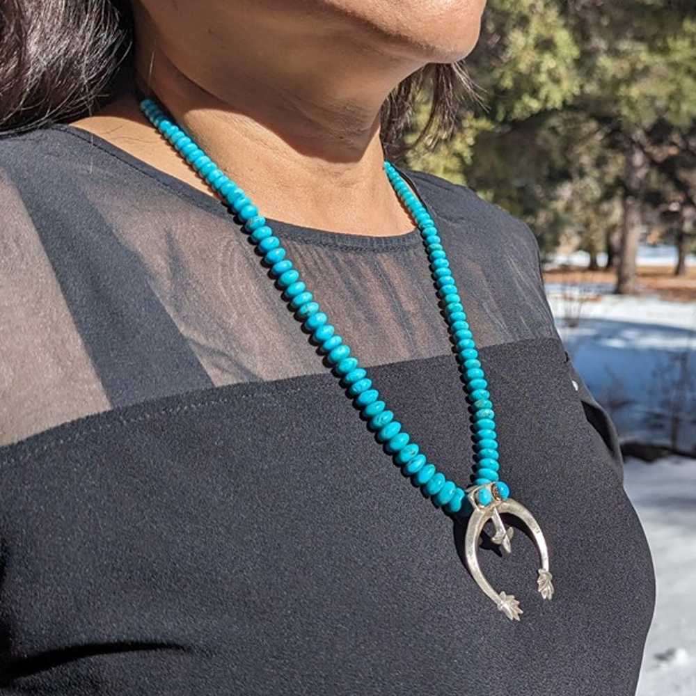 Vintage Navajo Necklace Naja Genuine Native Ameri… - image 6