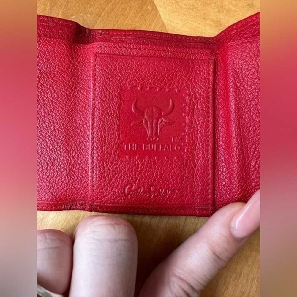 Carlos Falchi Vintage The Buffalo Red Leather Coi… - image 3