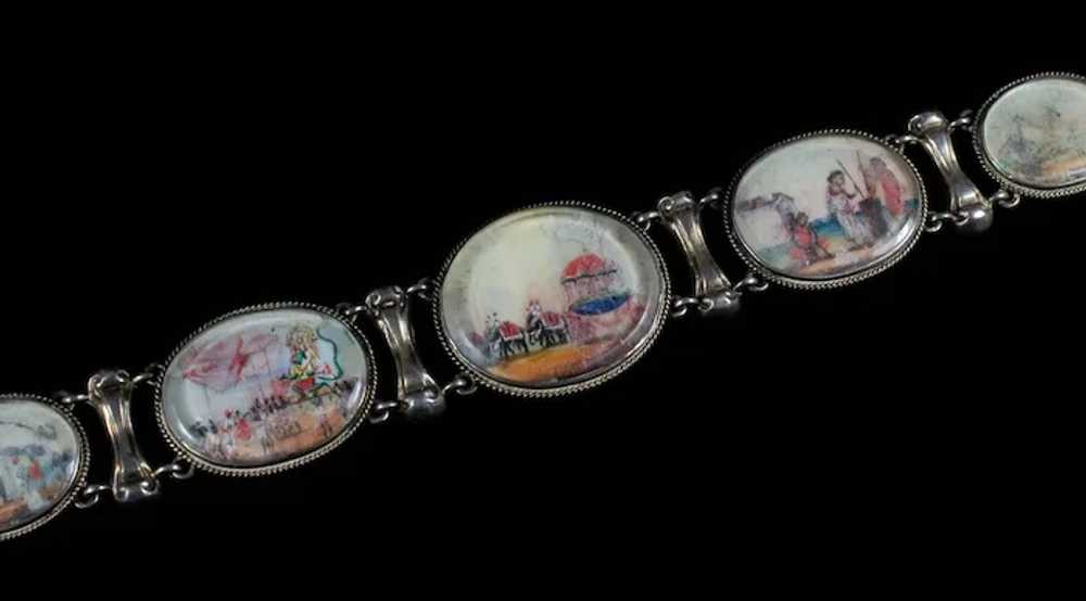 antique Raj India silver vermeil Bracelet ~ minia… - image 3