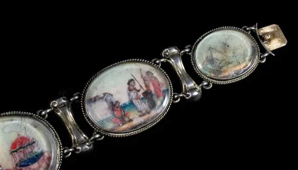 antique Raj India silver vermeil Bracelet ~ minia… - image 6