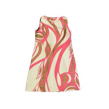 Vintage Rare Versace Couture Pink Gold White Dres… - image 1